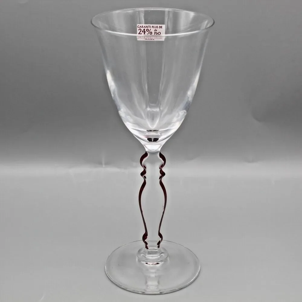 Crystal D'Arques Garanti Plus DE France Genuine Lead Crystal Wine Glasses Red